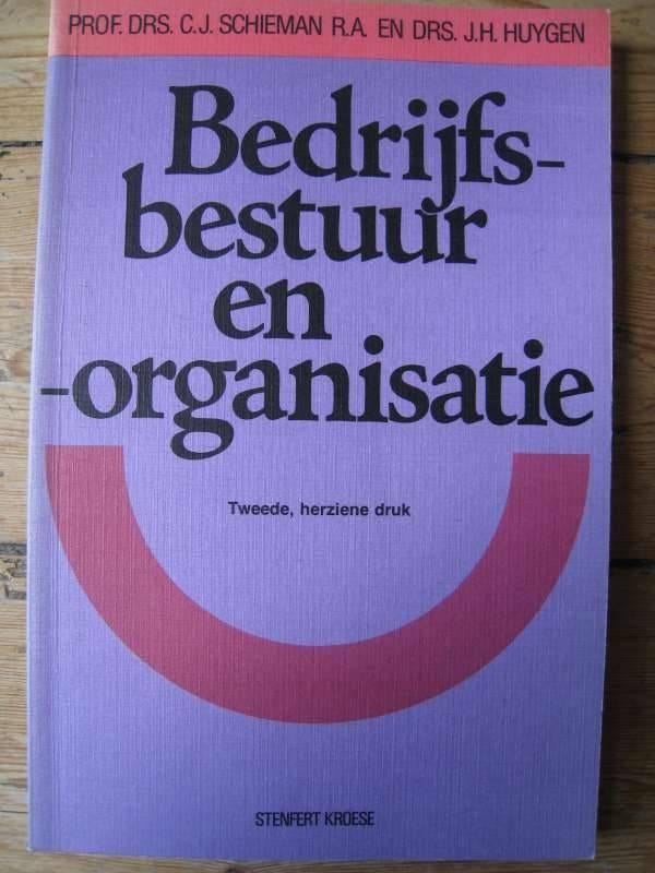 Bedrijfsbestuur en -organisatie, Schieman en Huygen, nieuw!!, Boeken, Ophalen