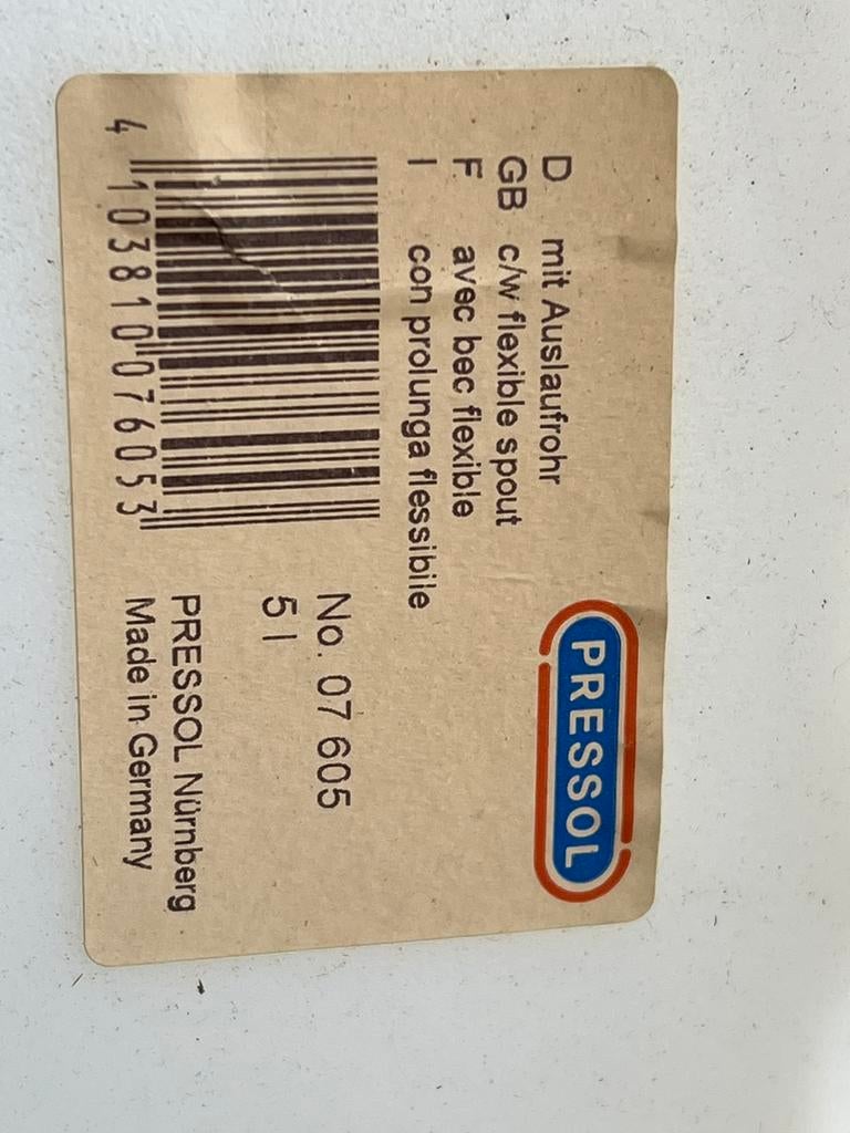 Ind maatbeker 5 litter, Ophalen