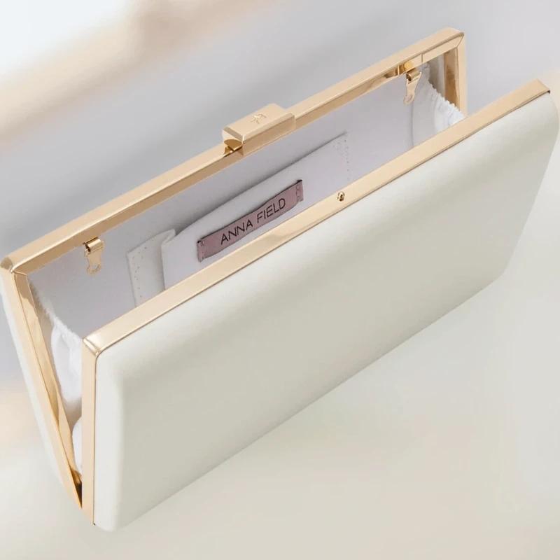 Anna Field Witte Clutch, Handtassen en Accessoires, Tassen | Damestassen, Nieuw, Handtas, Wit, Ophalen of Verzenden
