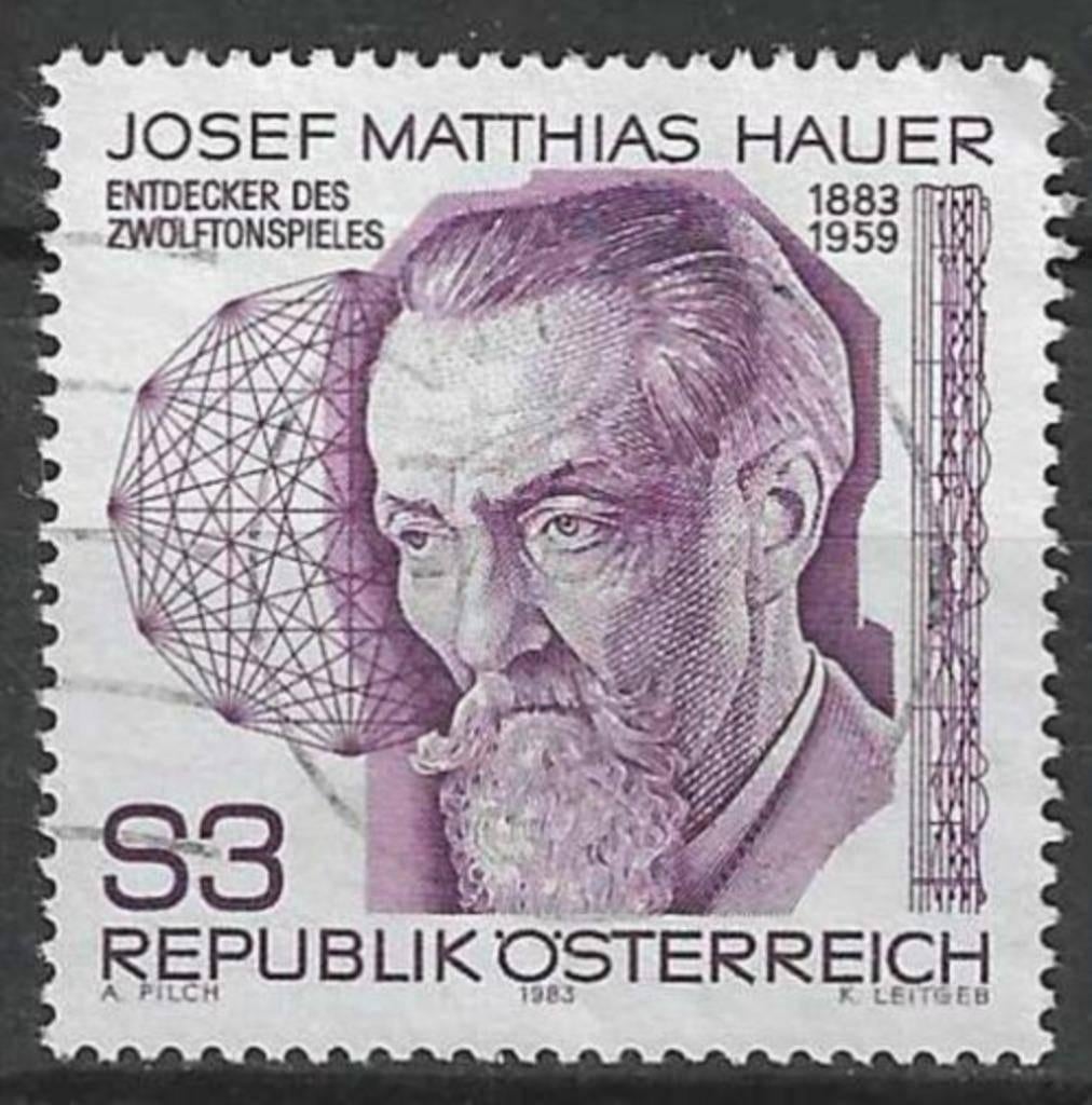 Autriche 1983 - Yvert 1562 - Josef Matthias Hauer (ST), Timbres & Monnaies, Timbres | Europe | Autriche, Envoi, Affranchi
