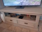 TV meubel  in landelijke stijl, kleur beige grijs, Huis en Inrichting, Kasten |Televisiemeubels, Ophalen, 100 tot 150 cm, Zo goed als nieuw