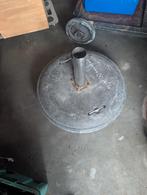 Parasolvoet met parasol in beige, Ophalen, Gebruikt, Parasolvoet