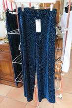 Broek nieuw blauw velours met pailletten Seductive mt 36, Neuf, Seductive, Enlèvement ou Envoi, Taille 36 (S)
