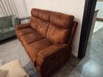 Bruine relax suède zetels 3+2 zit in goede staat comfortabel, Ophalen, Zo goed als nieuw, Leer, Relax