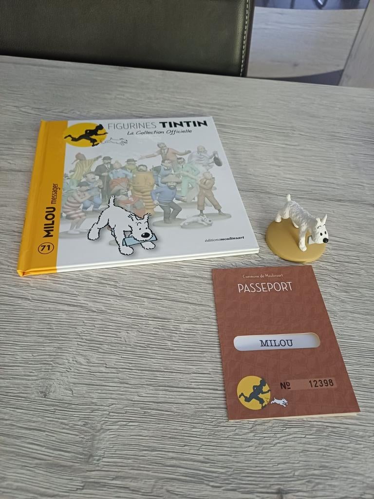 Beeldje Milou Officiële Moulinsart-collectie, Verzamelen, Ophalen of Verzenden, Kuifje, Zo goed als nieuw, Beeldje of Figuurtje