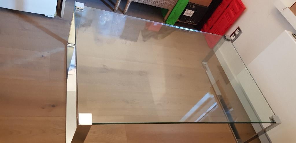 Salontafel, Maison & Meubles, Tables | Tables de salon, Moins de 50 cm, Comme neuf, Verre, Enlèvement