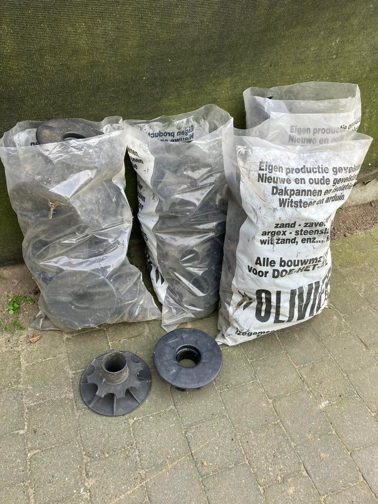 Verstelbare terraslagers 45 stuks, Jardin & Terrasse, Terrasses, Enlèvement, Utilisé, Synthétique