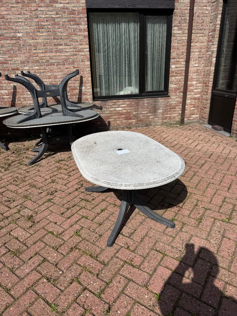 Tuinmeubilair, Ophalen, Kunststof, Gebruikt, 8 zitplaatsen