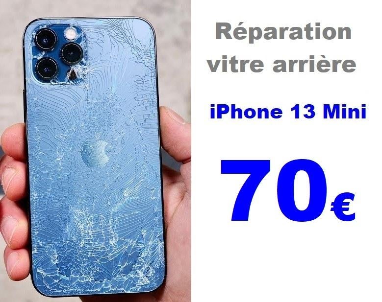 Remplacement vitre arrière iPhone 13 Mini pas cher Bruxelles, Ophalen, Apple iPhone