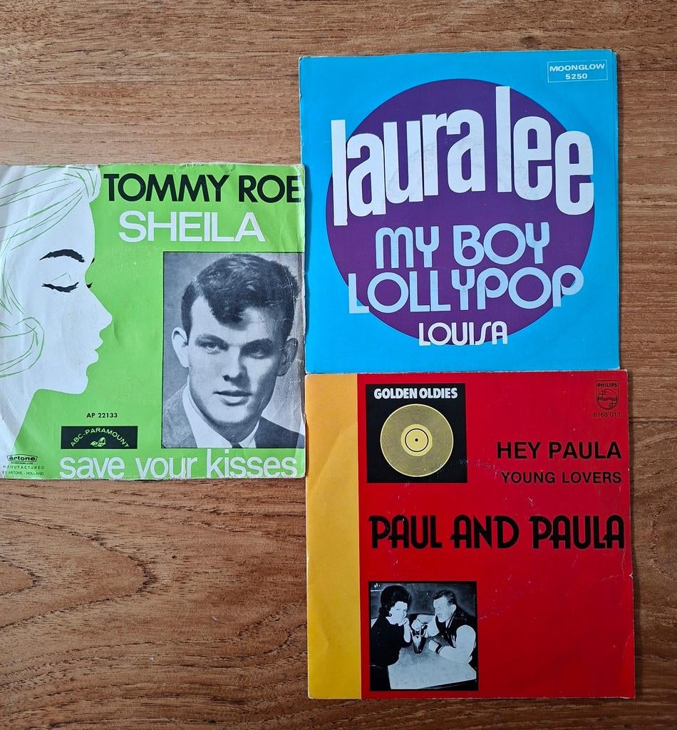 Lot van 3 singels einde '50 begin '60, Cd's en Dvd's, Gebruikt, 7 inch, Single, Ophalen of Verzenden