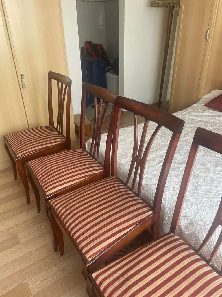 Zes(6) goede, degelijke retro stoelen, Antiek en Kunst, Ophalen