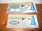 2 tickets Sabena reisticket + overbagage ticket van 1954, Verzamelen, Ophalen, Gebruikt, Gevuld