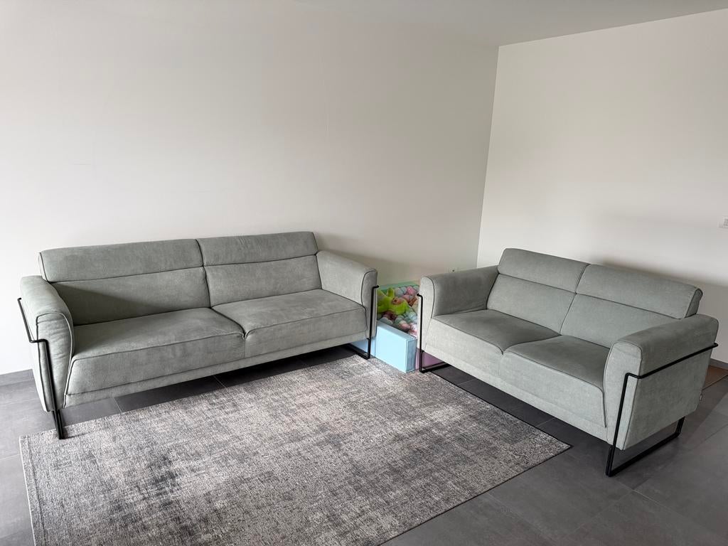 Moderne XOOON zetelset 3+2 zit mintgroen, Huis en Inrichting, Zetels | Complete zithoeken, Gebruikt, Stof, Ophalen