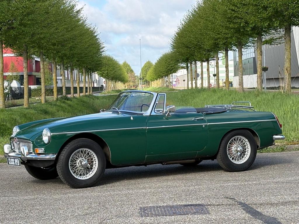 MG MGB, Auto's, MG, Bedrijf, B, Lederen bekleding, Benzine, Cabriolet, Handgeschakeld, Groen, Zwart