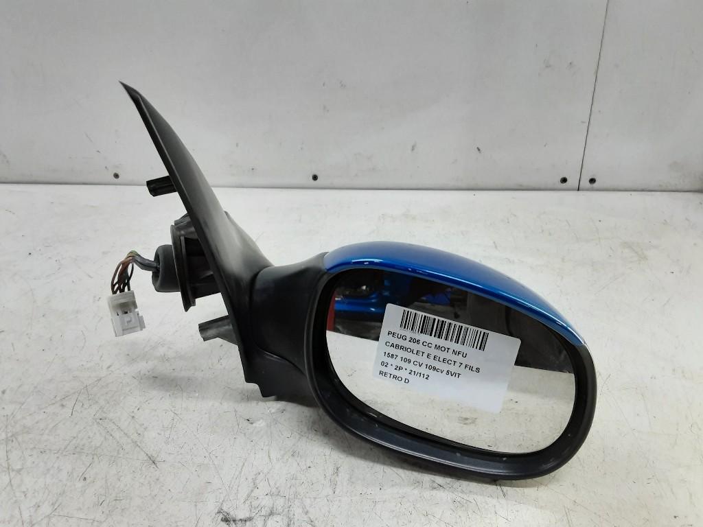 RETROVISEUR LATERAL DROIT Peugeot 206 CC (2D), Utilisé, Peugeot