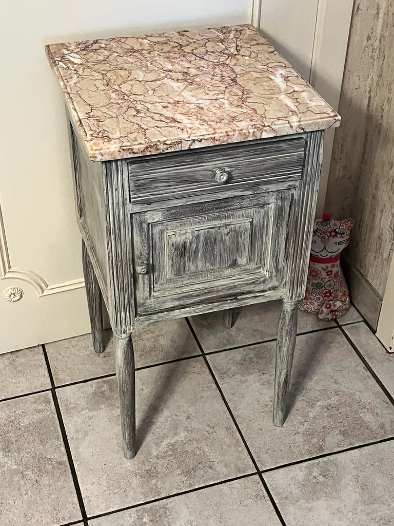 Kastje antiek met marmer blad H 72,5 x B 35,5 marmer blad 39, Enlèvement