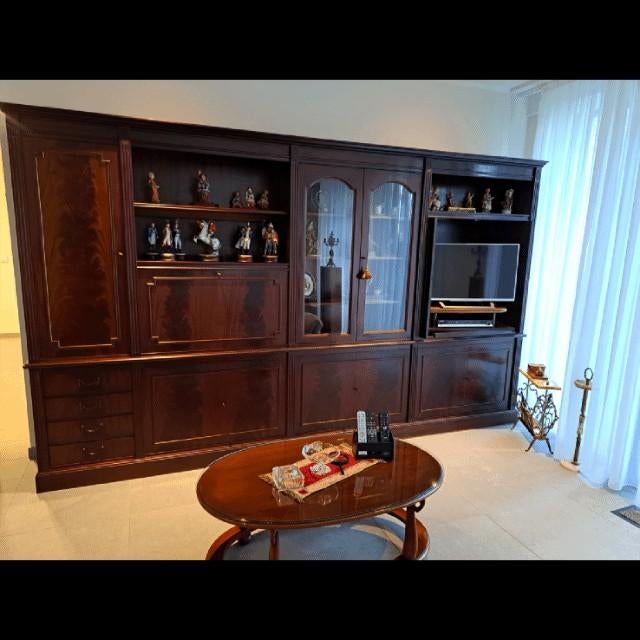 Belle table de salon avec verre dessus, Maison & Meubles, Armoires | Armoires murales, Enlèvement ou Envoi, Verre