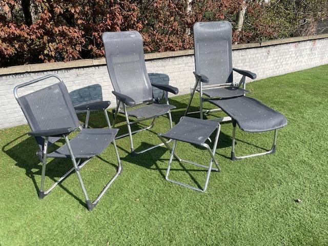 campingstoelen 20 € - 70 €, Caravanes & Camping, Meubles de camping, Comme neuf, Chaise de camping, Enlèvement