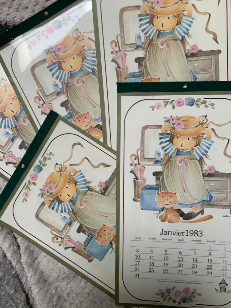 Calendriers annee 1983, Collections, Signets, Enlèvement, Comme neuf