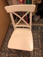 2 witte stoelen IKEA, Deux, Enlèvement, Utilisé, Bois