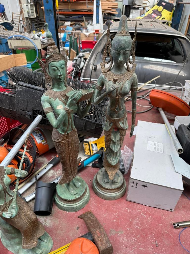Thaise hemelse danseressen, Antiek en Kunst, Antiek | Tin, Ophalen