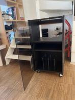 Grundig vintage 70's fumé glas platenkast, Ophalen, Gebruikt