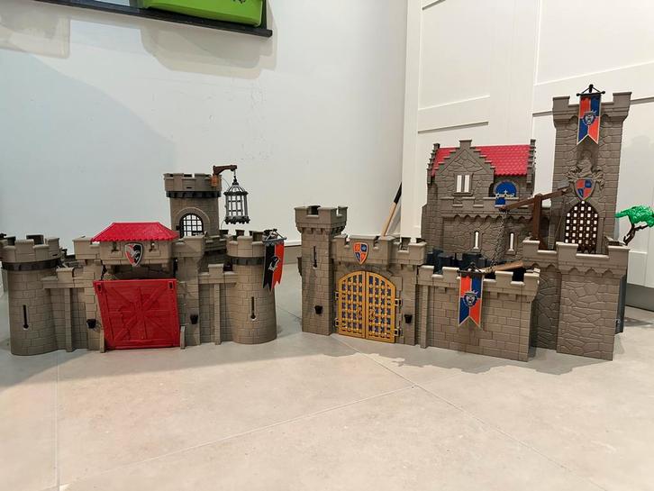 Playmobil Ridders Middeleeuwen - 2 kastelen, Enfants & Bébés, Jouets | Playmobil, Utilisé, Ensemble complet, Enlèvement