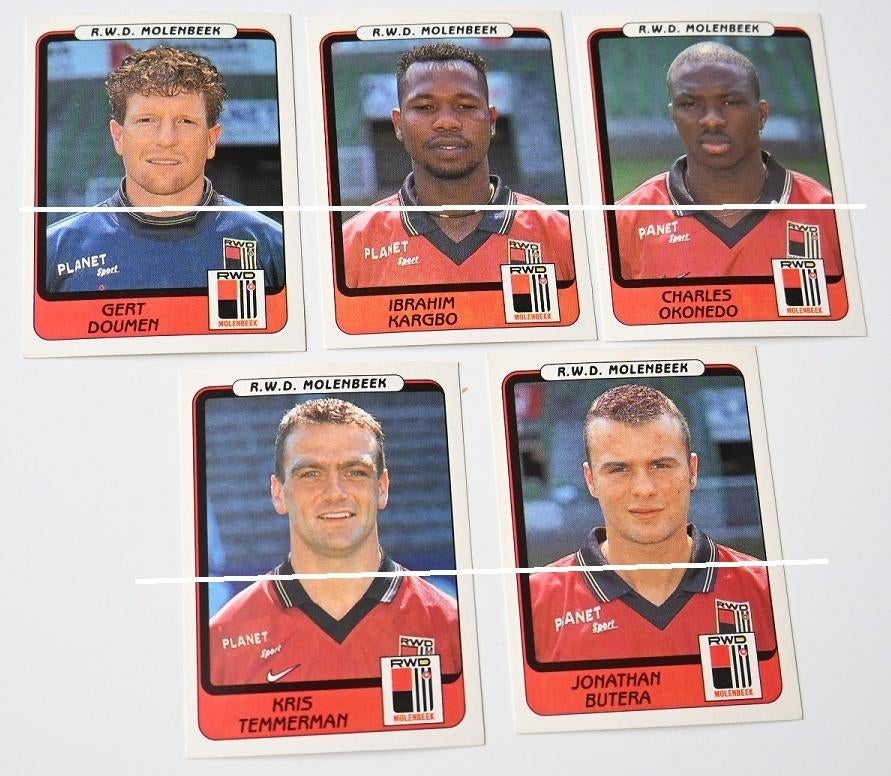 Panini/Football 2002/RWDM/Molenbeek/9 autocollants, Envoi, Comme neuf, Affiche, Image ou Autocollant