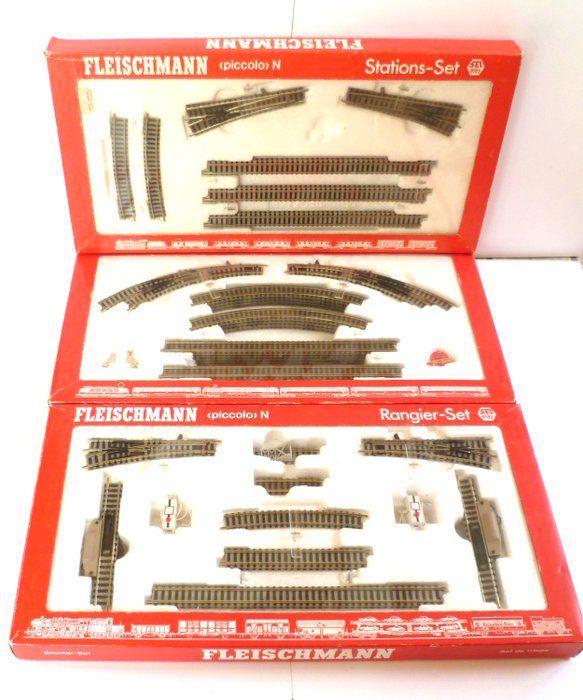 Fleischmann N Piccolo coffrets 9191 + 9192 + 9193, Hobby & Loisirs créatifs, Trains miniatures | Échelle N, Comme neuf, Rails