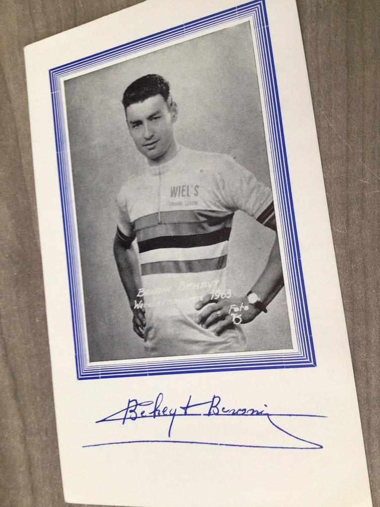Wielerkaart 1963 wk team groene leeuw benoni beheyt  signe, Verzenden