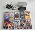 PSP console 1004 met lader en 10 PSP games, Ophalen of Verzenden, PSP, Met games