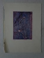 Ets in kleur van André Goezu Vogels en paarden, Antiek en Kunst, Ophalen of Verzenden