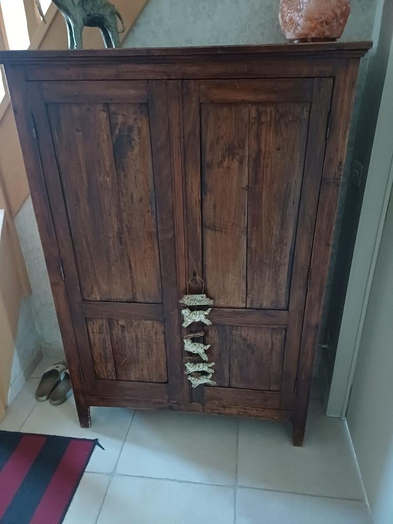 Massief houten kast, Antiek en Kunst, Ophalen