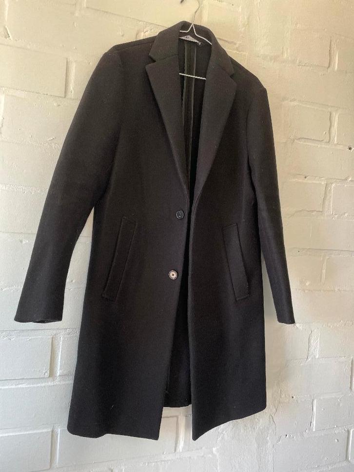 Lange herenjas, Kleding | Heren, Jassen | Winter, Gedragen, Zwart, Ophalen of Verzenden