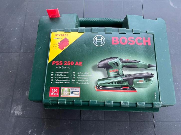 Ponceuse vibrante Bosch PSS 250 AE – 250W – très bon état, Bricolage & Construction, Outillage | Ponceuses, Utilisé, Ponceuse à bande