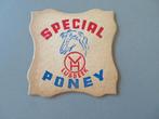 oud bierviltje Special Poney Lubbeek met doordruk, Collections, Enlèvement ou Envoi, Comme neuf, Sous-bock, Autres marques