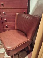 Chaise de cocktail Vintage Fifties Sorties. Couleur cognac, Antiquités & Art, Enlèvement