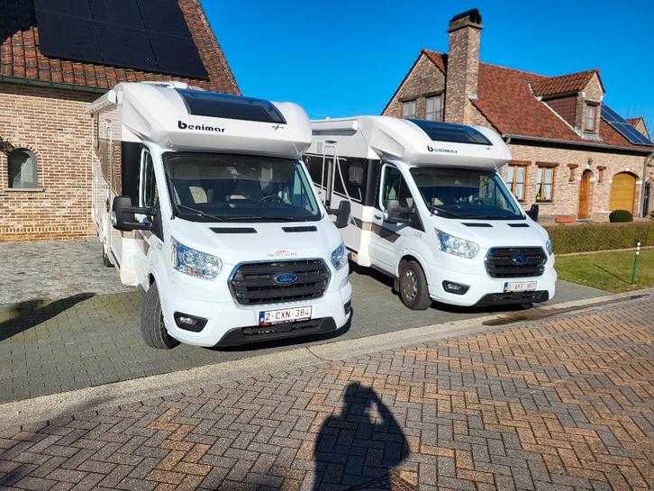2 campers, motorhomes te huur, Caravans en Kamperen, Mobilhomes, Particulier, tot en met 4, Half-integraal, Benimar, Ford, Automaat