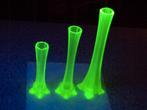 Uranium Glas Halsvazen ( 3 ), Antiek en Kunst, Ophalen of Verzenden