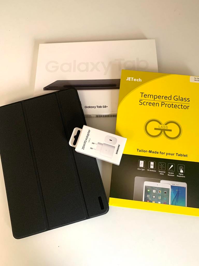 Samsung Galaxy Tab S8+ met extra Accesoires, Enlèvement, Comme neuf, Wi-Fi, 128 GB