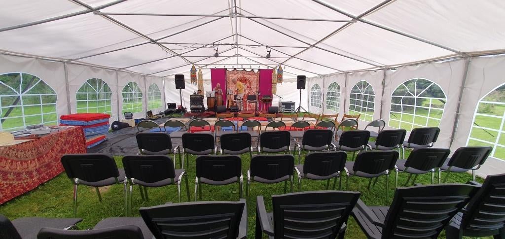 Party tent, Jardin & Terrasse, Tonnelles, Utilisé, Tente de réception, 2 mètres ou plus, 8 mètres et plus, 6 mètres ou plus, Enlèvement