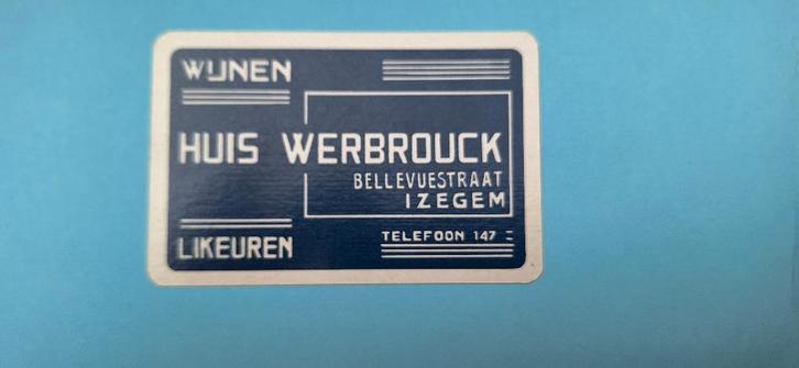 Carte à jouer Izegem_Liquors Werbrouck 2_blue_206, Collections, Cartes à jouer, Jokers & Jeux des sept familles, Utilisé, Carte(s) à jouer
