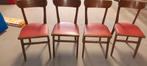8 chaises de bistrot vintage–Bois courbé & Skaï rouge–bauman, Maison & Meubles, Chaises, Rouge, Enlèvement, Bois, Cinq, Six Chaises ou plus
