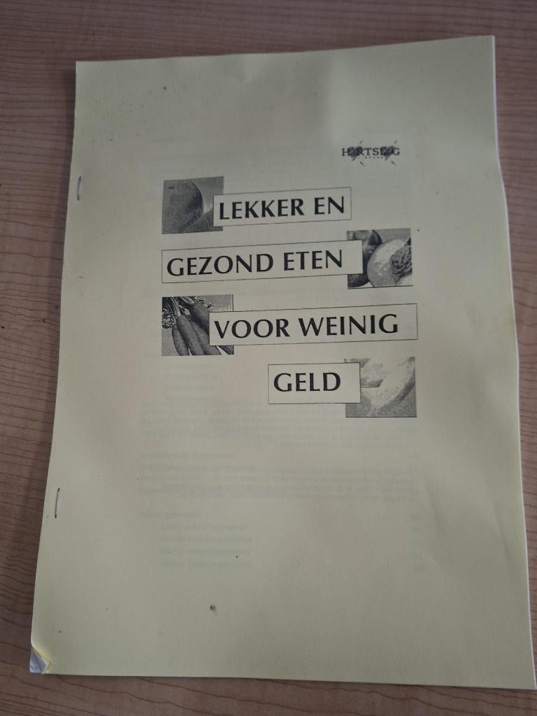 boek lekker en gezond eten voor weinig geld, Ophalen of Verzenden, Zo goed als nieuw
