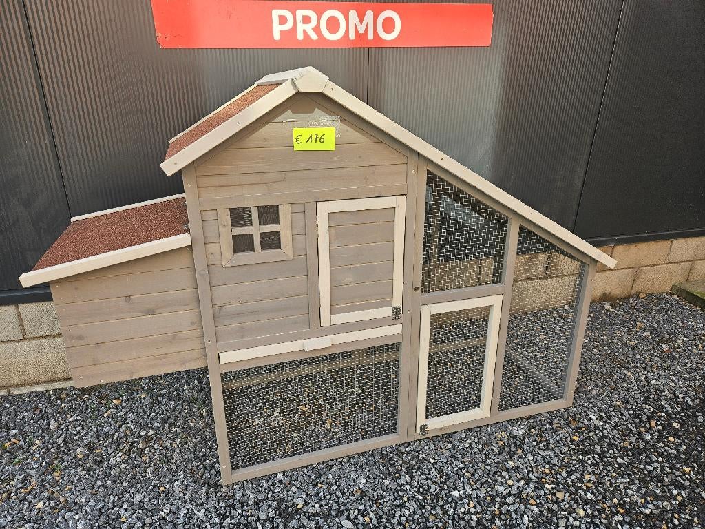 nieuw kippenhok met ren en schuin dak cotton, Ophalen, Nieuw, Kippenhok of Kippenren