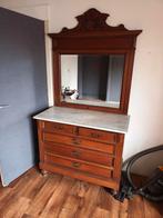 Armoire à linge ancienne avec marbre et miroir, Enlèvement