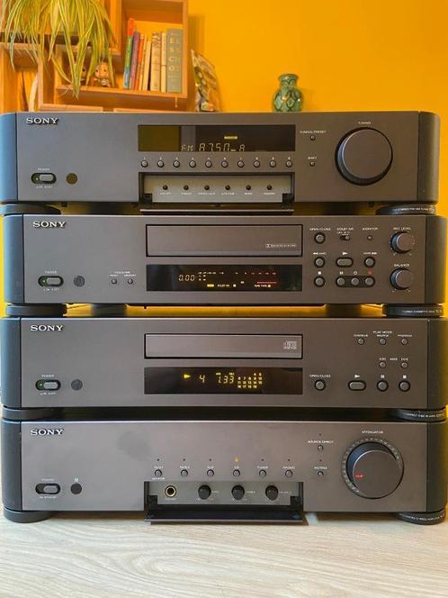 Sony  S7-set (1991) : versterker  +  CD-speler +  extra's, Audio, Tv en Foto, Versterkers en Ontvangers, Gebruikt, Stereo, 60 tot 120 watt