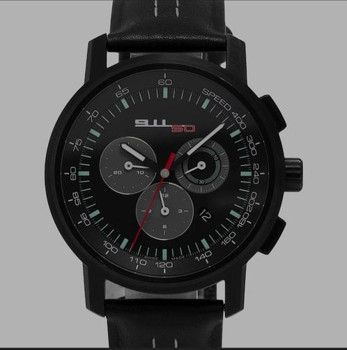 Horloge, Handtassen en Accessoires, Horloges | Heren, Gebruikt, Polshorloge, Overige merken, Staal, Leer, Ophalen of Verzenden