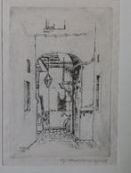 Tuya ets Vlaaikensgang Antwerpen gesigneerd 1964, Antiek en Kunst, Kunst | Etsen en Gravures, Ophalen of Verzenden