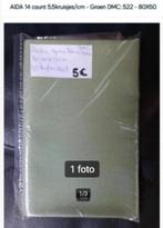 AIDA 14 counts 5.5 kruisjes/cm - GROEN - 80x50cm - 1X, Ophalen of Verzenden, Nieuw, Handborduren, Onderdeel of Accessoires